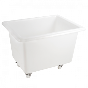 Bac grand volume 170 L - 2 roues fixes, 2 pivotantes avec freins - blanc