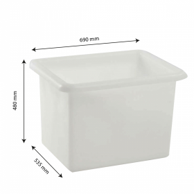 Bac grand volume 100 L - blanc