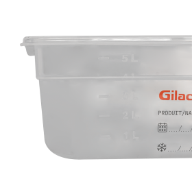 Bac gastronorme GN1/2 HACCP + couvercle - 100 mm - 6 L - Lot de 2