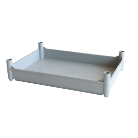 Bac empilable avec 4 pieds 540 x 360 x 120 mm - 10 L - gris