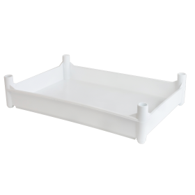 Bac empilable avec 4 pieds 540 x 360 x 120 mm - 10 L - blanc