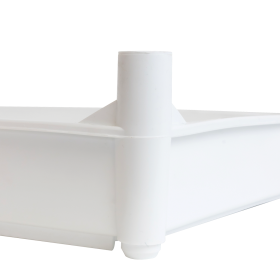 Bac empilable avec 4 pieds 540 x 360 x 120 mm - 10 L - blanc
