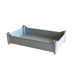 Bac empilable avec 4 pieds 520 x 320 x 125 mm - 11 L - gris