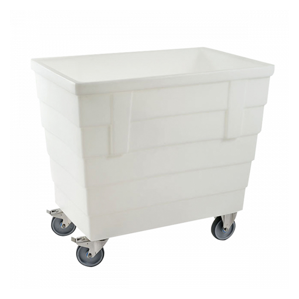 Bac double-paroi 500 L - roues chape inox - blanc