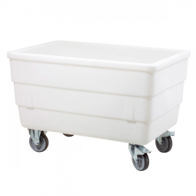 Bac double-paroi 310 L - roues chape inox - blanc