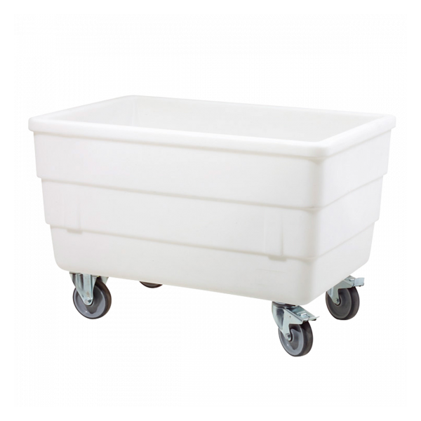 Bac double-paroi 310 L - roues chape inox - blanc
