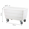 Bac double-paroi 310 L - roues chape inox - blanc