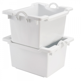 Bac comporte empilable emboîtable 60 L - blanc
