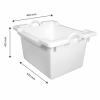 Bac comporte empilable emboîtable 60 L - blanc