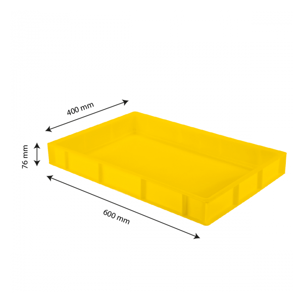 Bac à pâtons 600 x 400 x 76 mm 14 L - jaune