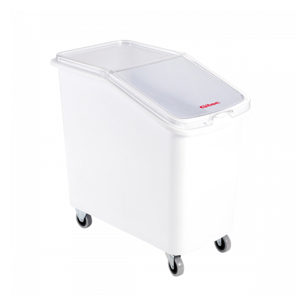 Bac à ingrédients 100 L + couvercle + 4 roues - chape inox
