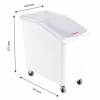 Bac à ingrédients 100 L + couvercle + 4 roues - chape inox