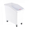 Bac à ingrédients 100 L + couvercle + 4 roues - chape acier