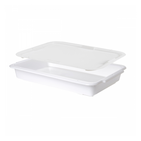 Bac à diviseuse rectangulaire 600 x 400 - 13 L - blanc