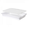 Bac à diviseuse rectangulaire 600 x 400 - 13 L - blanc