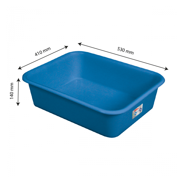 Bac à diviseuse rectangulaire 20 L Gilactiv® - bleu