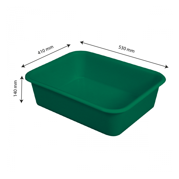Bac à diviseuse rectangulaire 20 L - vert