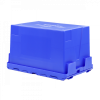 Bac 600 x 400 x 365 mm 65 L éco avec couvercle intégré - bleu