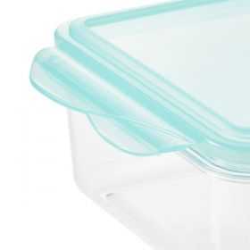 Boite Alimentaire Carrée incassable avec clips 1,7 litre