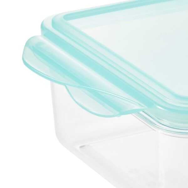 Boite Alimentaire Carrée incassable avec clips 1,7 litre