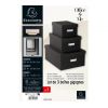 Lot de 3 boîtes en carton déco Office by Me