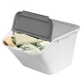 Bac de rangement ou tri avec couvercle incliné 37 litres