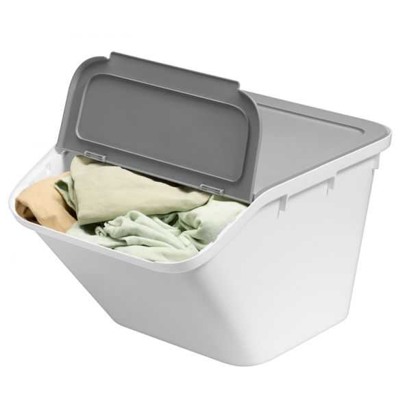 Bac de rangement ou tri avec couvercle incliné 37 litres
