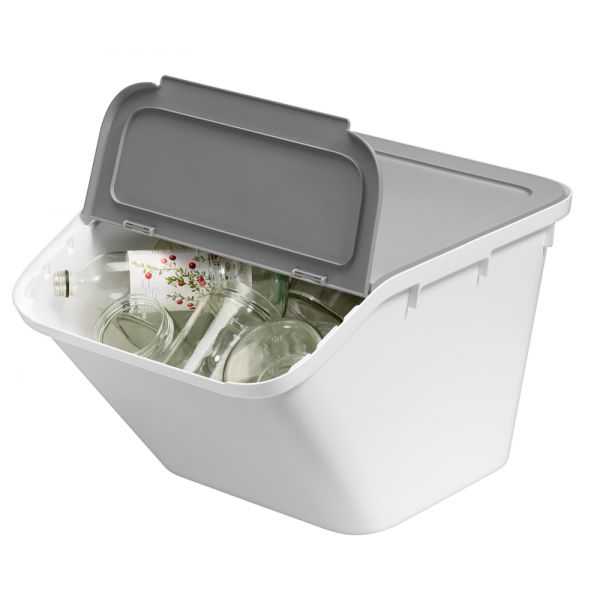 Bac de rangement ou tri avec couvercle incliné 37 litres