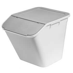 Grand Bac de rangement ou tri avec couvercle incliné 51 litres
