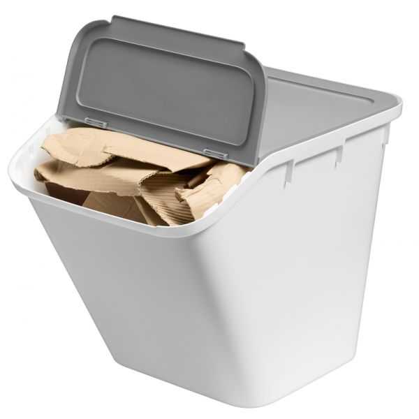Grand Bac de rangement ou tri avec couvercle incliné 51 litres