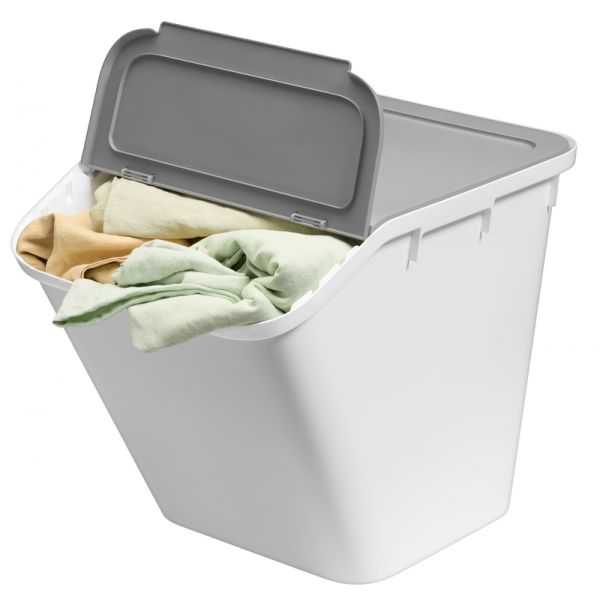 Grand Bac de rangement ou tri avec couvercle incliné 51 litres