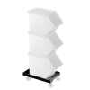 Socle rouleur 4 roues pivotantes - chape acier - noir