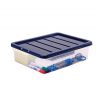 Boîte de rangement transparente empilable plate 12 litres