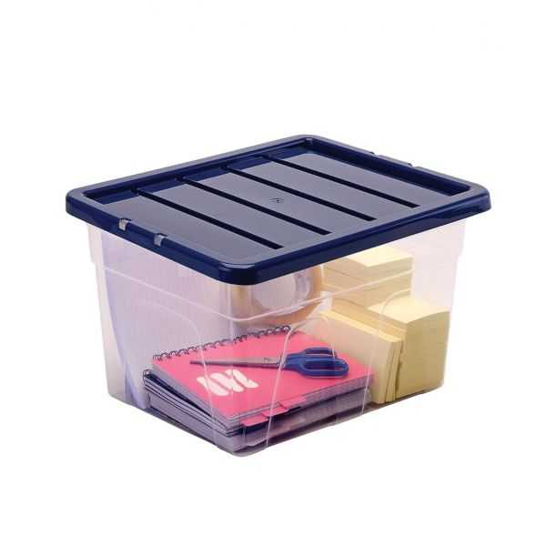 Boîte de rangement transparente empilable 22 litres