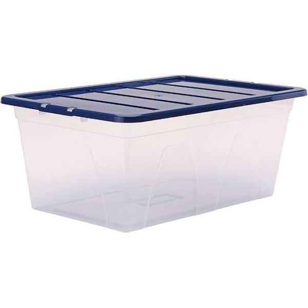 Boîte de rangement transparente empilable 38 litres
