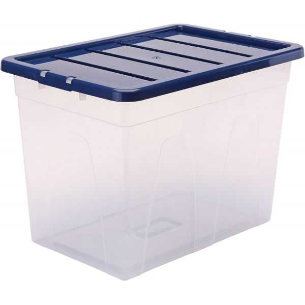 Boîte de rangement transparente empilable 64 litres