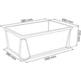 Caisse Plastique Translucide Empilable 45 litres