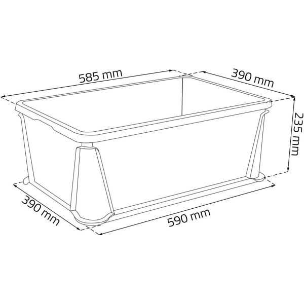 Caisse Plastique Translucide Empilable 45 litres