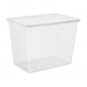 Grande Boîte de rangement transparente 80 litres Basic Box