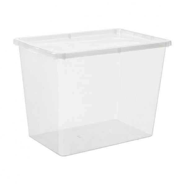 Grande Boîte de rangement transparente 80 litres Basic Box