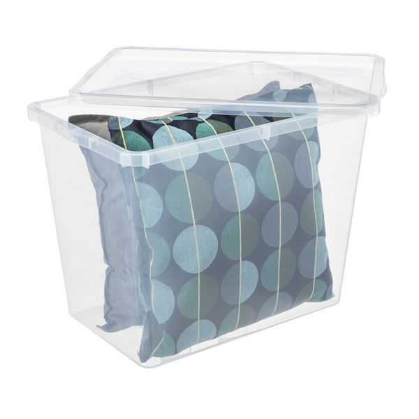 Grande Boîte de rangement transparente 80 litres Basic Box