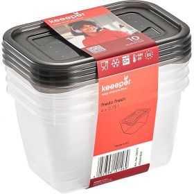 Lot de 4 Boîtes de conservation congélation 750 ml fredo fresh