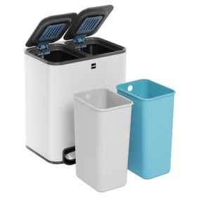 Poubelle de tri sélectif à pédale "the classy" 2 x 12 litres