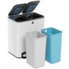 Poubelle de tri sélectif à pédale "the classy" 2 x 12 litres