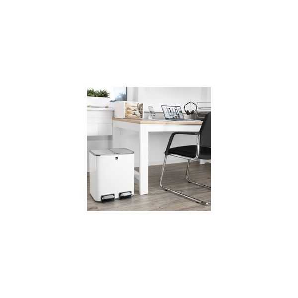 Poubelle de tri sélectif à pédale "the classy" 2 x 12 litres