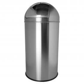 Poubelle inox the dome avec couvercle "push" 50 litres