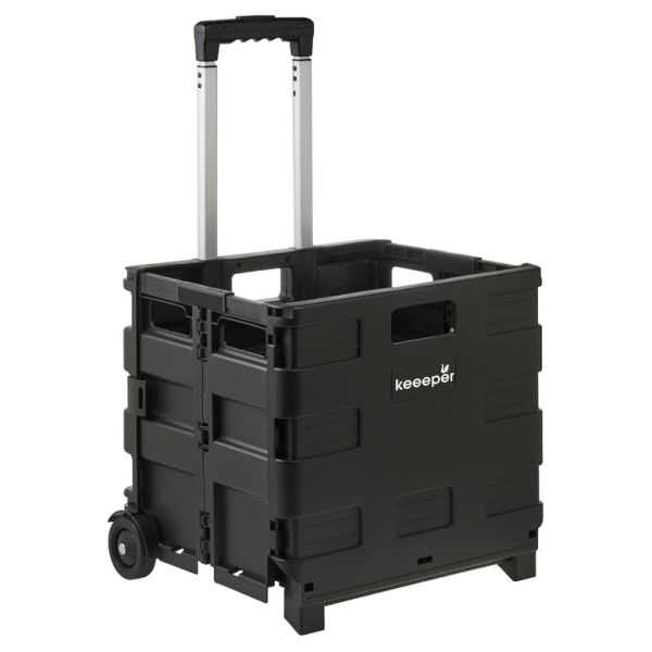 Chariot de Course pliable Caisse capacité 25 kg