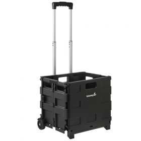 Caisse pliable à roulettes avec poignées