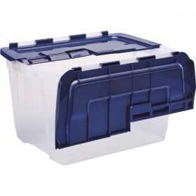 Grande Boîte de rangement avec Couvercle 2 Volets 55 litres