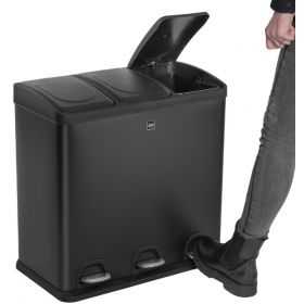 Poubelle de tri sélectif à pédale "the separator" 3 x 20 litres